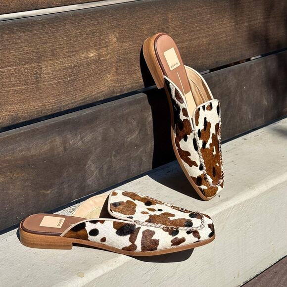 Dolce Vita Bradly Flats in Cocoa Taurus Calf Hair - Picture 2 of 8